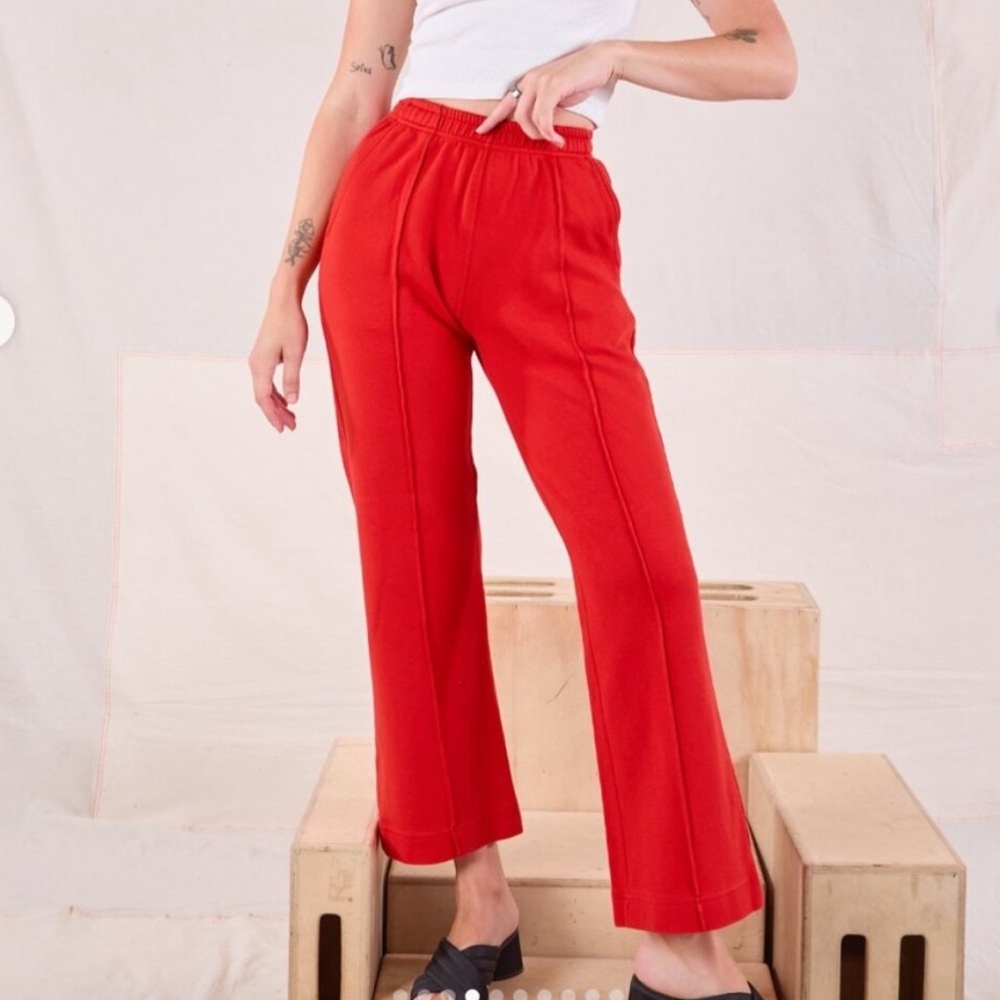 Big Bud Press Red Western Easy Pant Sweat Pants Unisex XXS